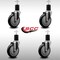 Service Caster 5'' SS Black Poly Wheel Swivel 1-3/4'' Expanding Stem Caster Set, 4PK SCC-SSEX20S514-PPUB-BLK-134-4 - alternate 2